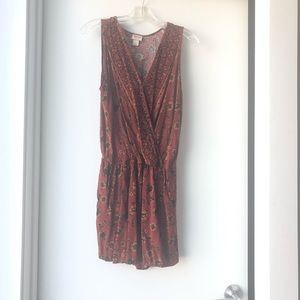 Target Mossimo Burnt Orange Paisley Romper Shorts